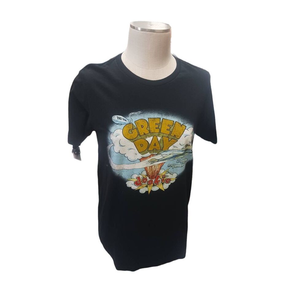 Green day band tee Unisex music festival medium vintage